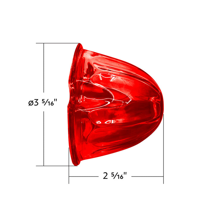 Watermelon Glass Marker Light Lens - Red (5 Pcs)