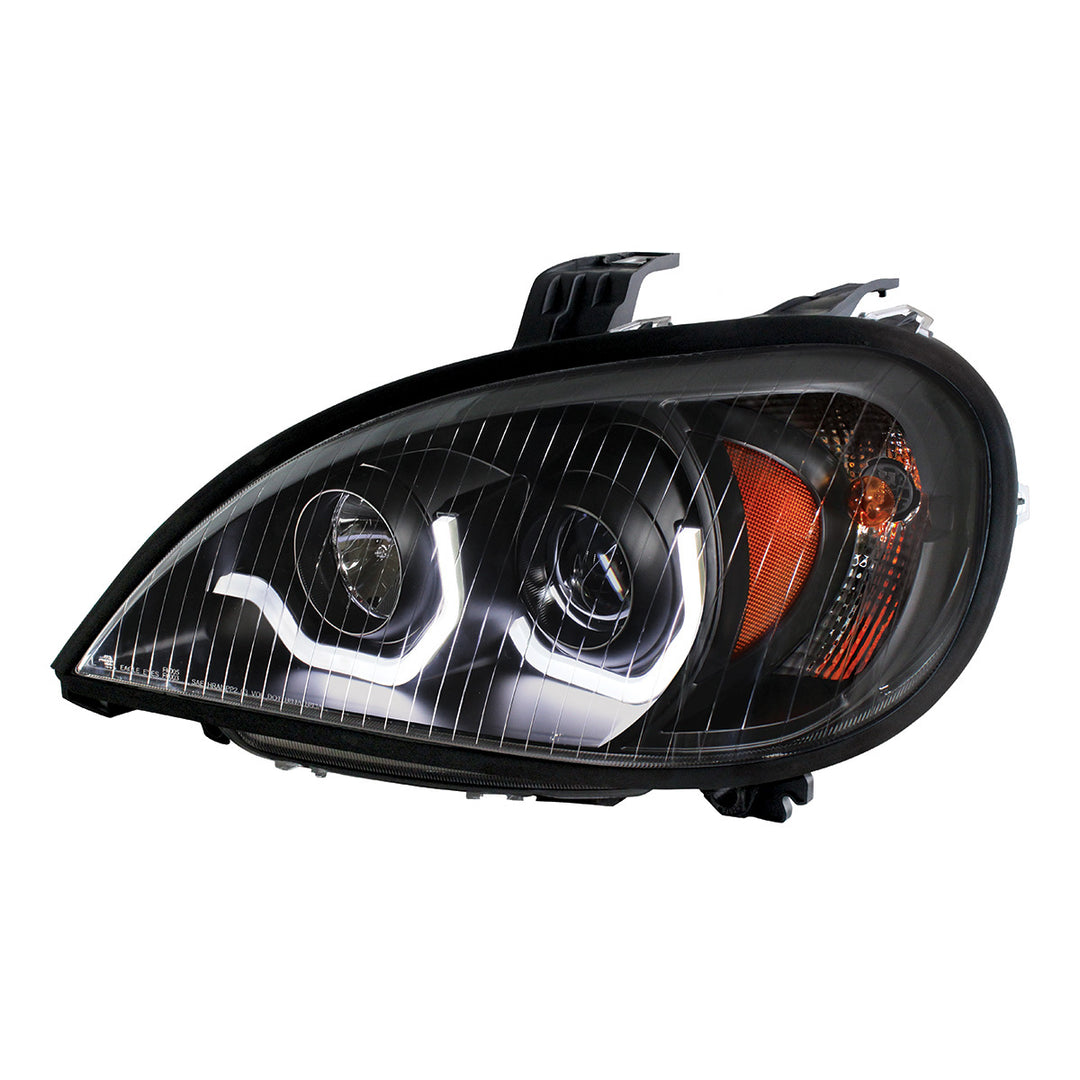 Blackout Projection Headlight With LED Position Light For 2001-2020 Freightliner Columbia - Driver