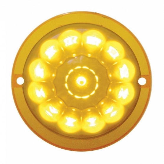 13 LED Watermelon Truck - Lite Style Cab Light - Amber LED/Amber Lens (Bulk)