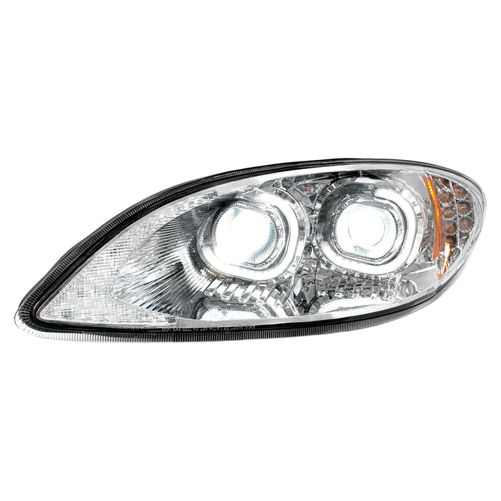 Chrome LED Headlight For 2006-2017 International Prostar - Driver