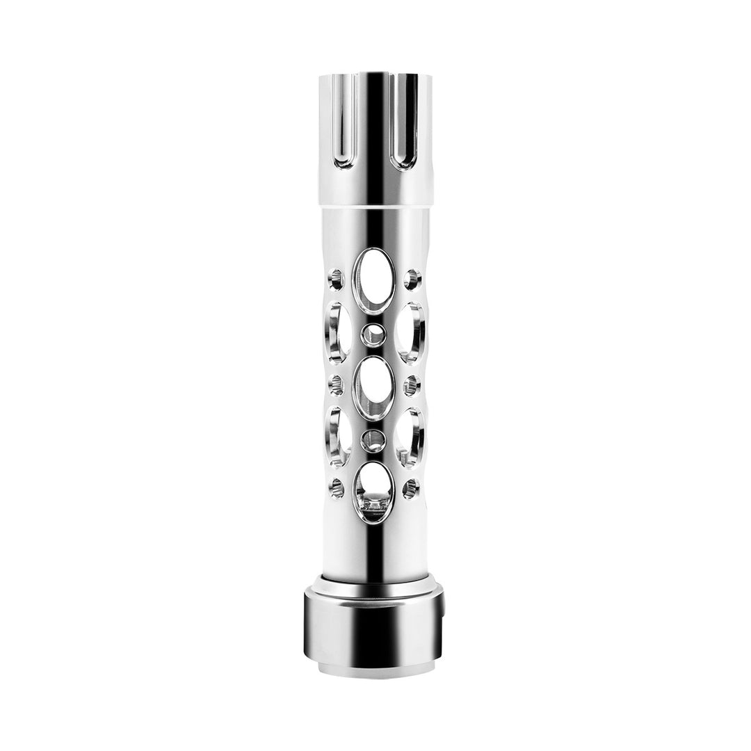 Austin Style Gun Cylinder Gearshift Knob With LED 13/15/18 Speed Adapter - Chrome/Blue LED
