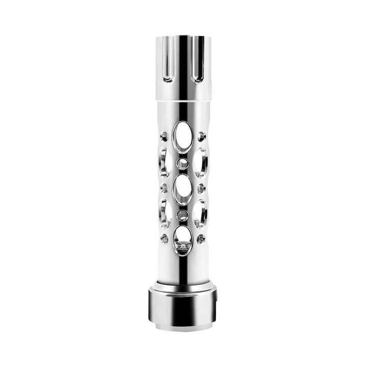 Austin Style Gun Cylinder Gearshift Knob With LED 13/15/18 Speed Adapter - Chrome/Blue LED
