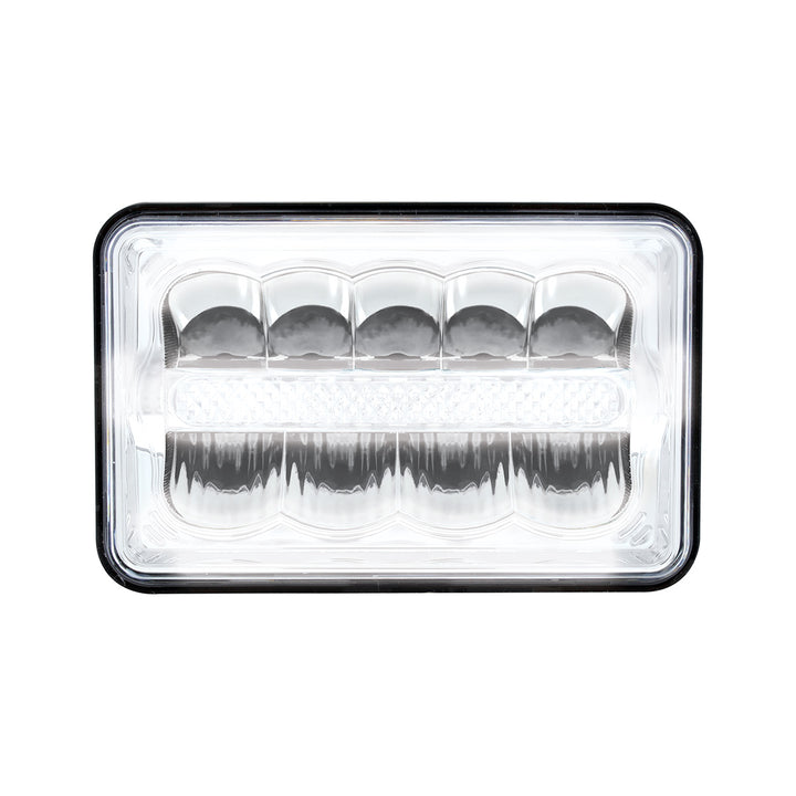 ULTRALIT - 9 High Power LED 4" x 6" Rectangular Light With White Position Light Bar