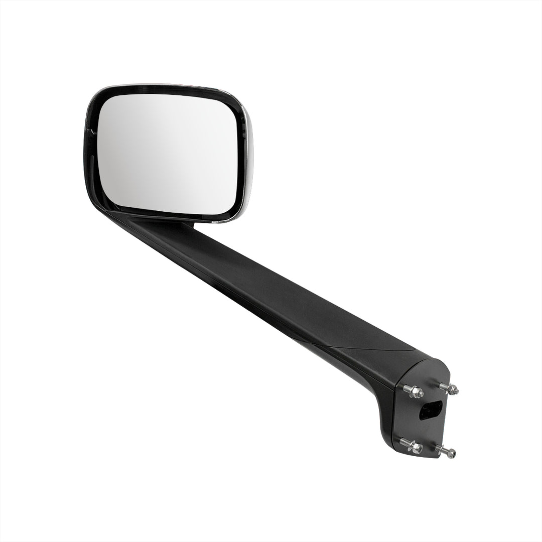Chrome Hood Mirror Assembly W/ Sequential LED Lights For 2018-2025 Freightliner Cascadia - Driver/Heated