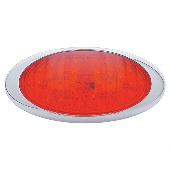 40 LED Oval Phantom III Light (Stop, Turn &amp; Tail) - Red LED/Red Lens