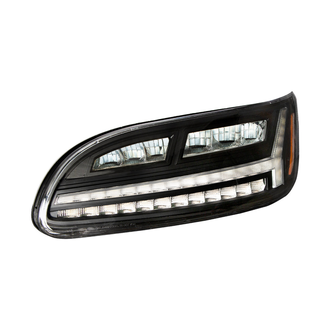 Blackout 6 LED Headlight For Peterbilt 386 (2006-2016) &amp; 387 (2000-2011) - Driver