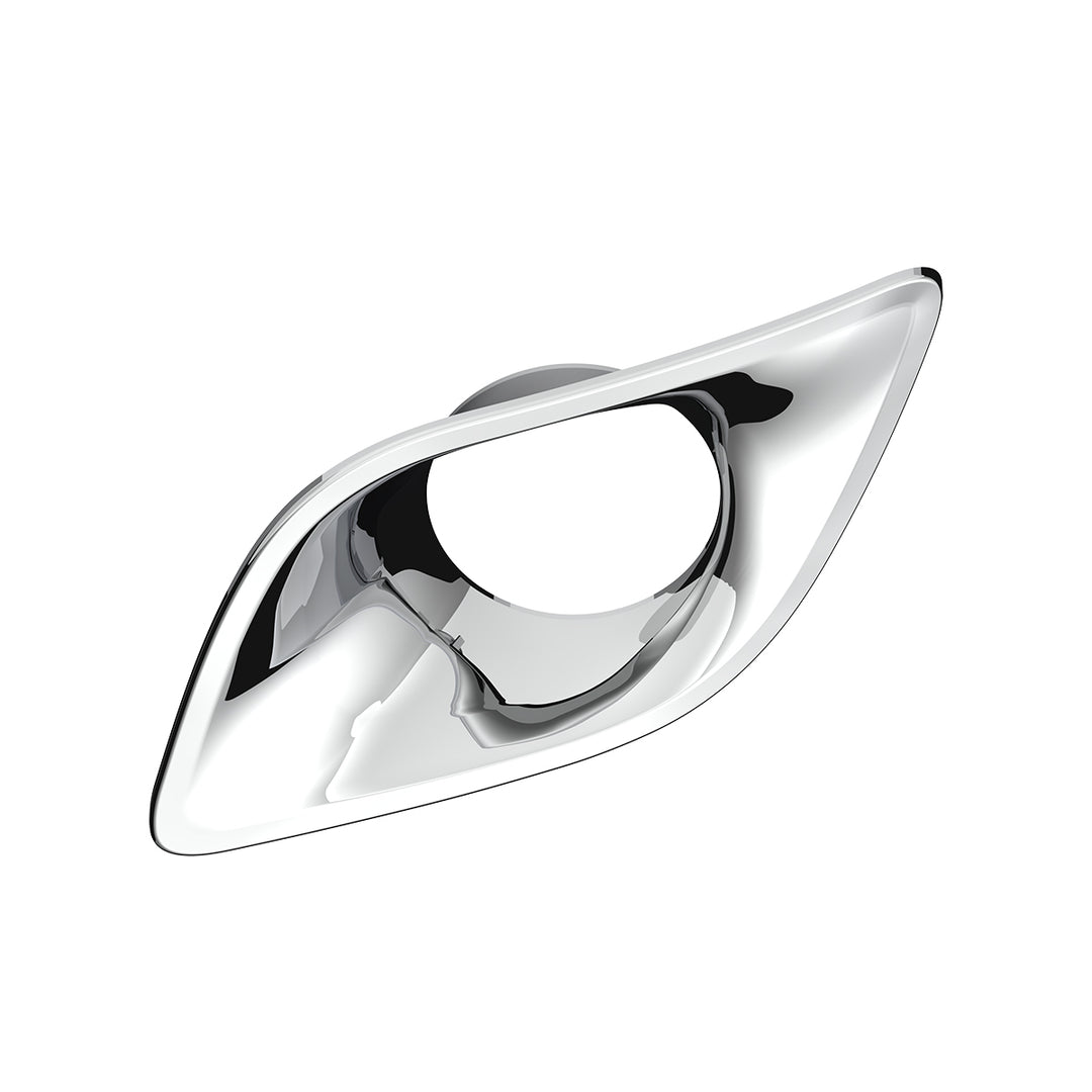 Chrome Plastic Fog Light Bezel For 2013-2021 Kenworth T680 - Driver