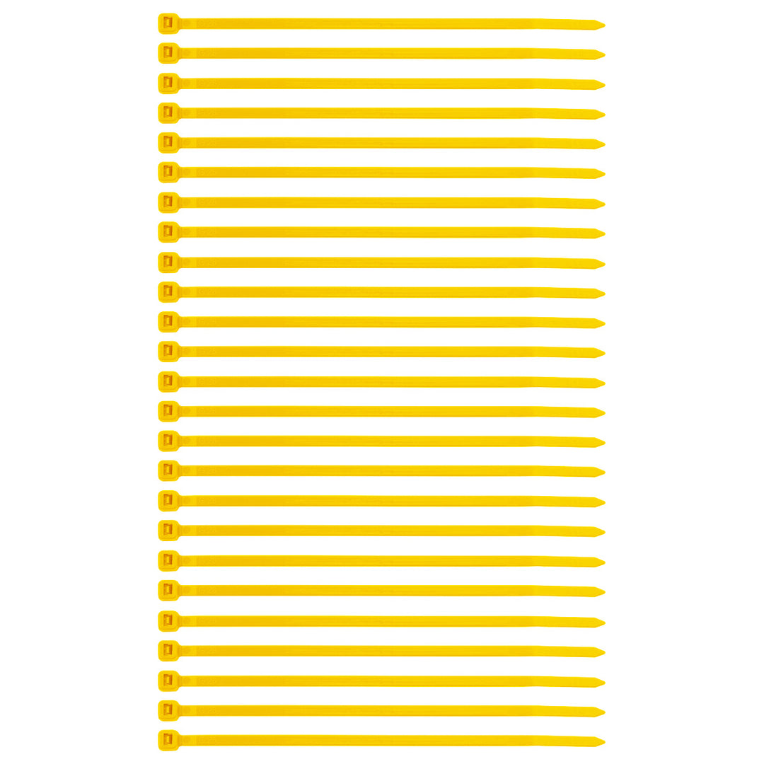 5.5" Yellow Nylon Cable Zip Ties 40 Lbs (25-Pack)