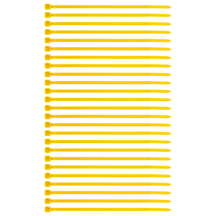 5.5" Yellow Nylon Cable Zip Ties 40 Lbs (25-Pack)