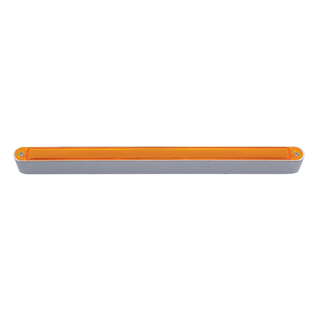 24 LED Dual Function 12" GloLight Bar With Bezel - Amber LED/Amber Lens