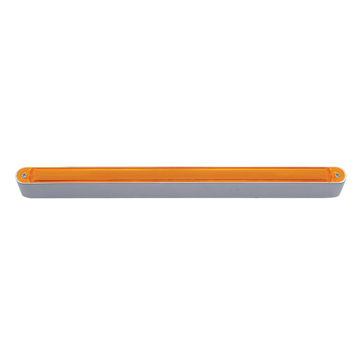 24 LED Dual Function 12" GloLight Bar With Bezel - Amber LED/Amber Lens