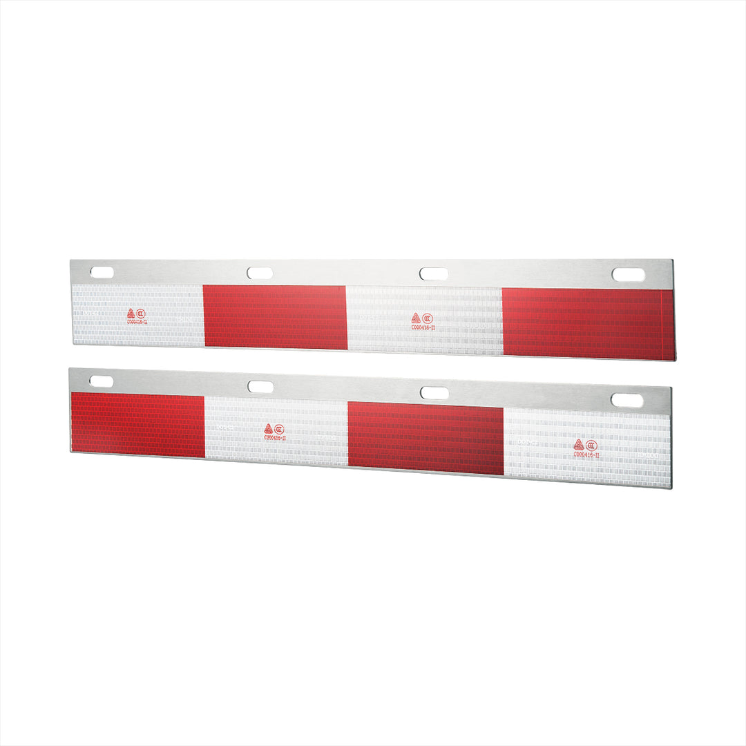 Aluminum Straight Conspicuity Reflector Top Flap Plates (Bulk)