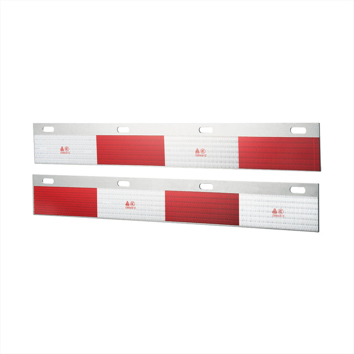 Aluminum Straight Conspicuity Reflector Top Flap Plates (Bulk)
