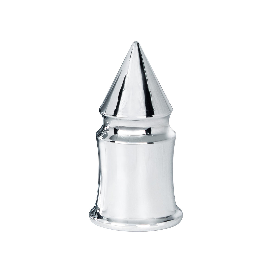 33mm X 4-3/8" Chrome Plastic V - Spike Nut Covers - Push-On (60-Pack)