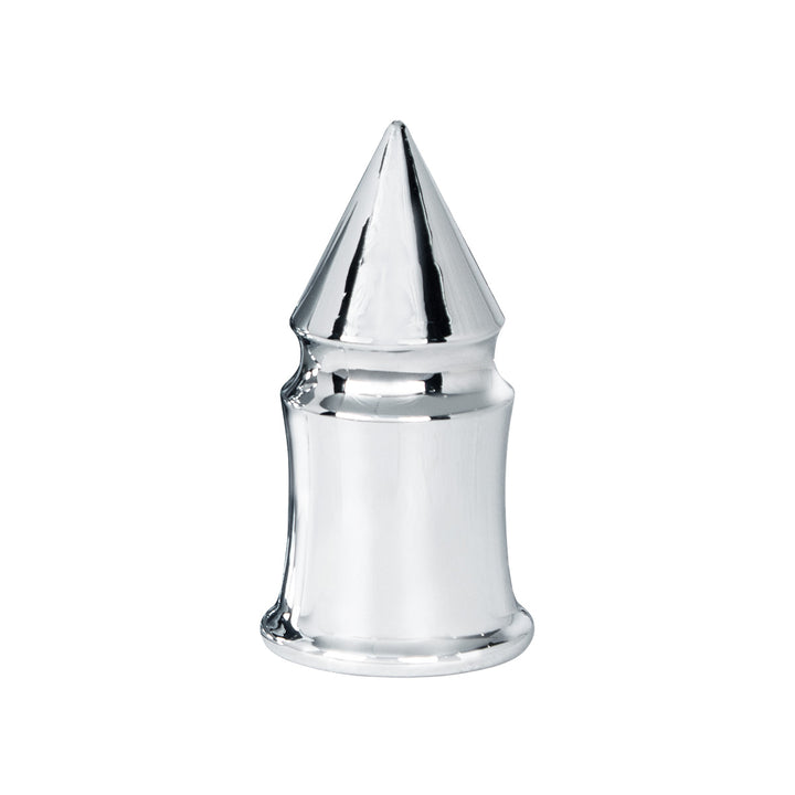 33mm X 4-3/8" Chrome Plastic V - Spike Nut Covers - Push-On (60-Pack)