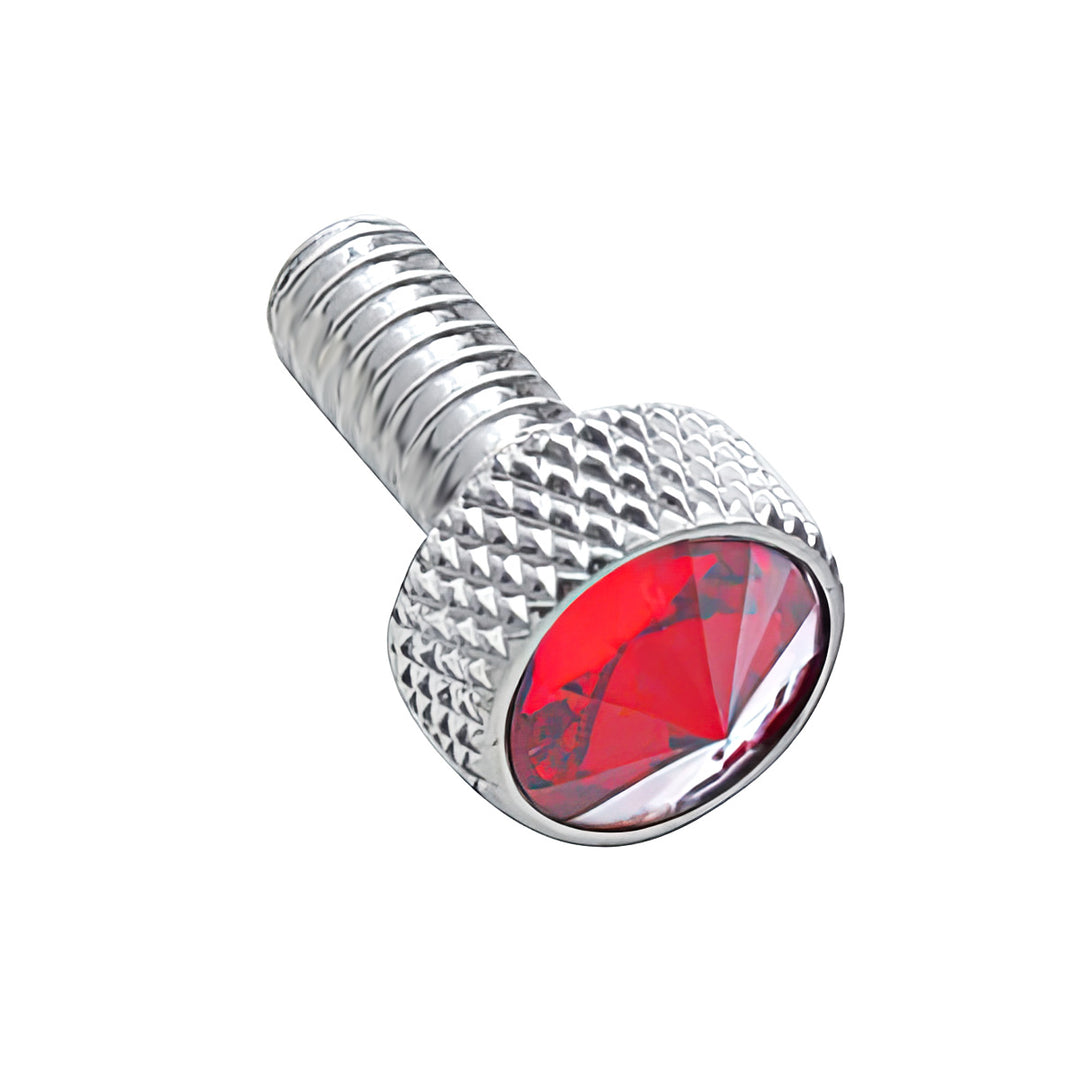 Small Dash Screw With Red Crystal For Peterbilt (2-Pack)