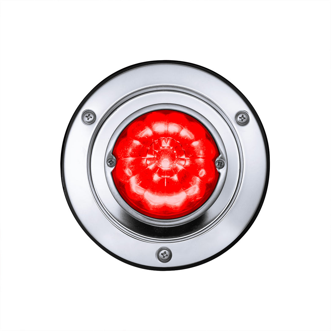 17 LED Dual Function Watermelon Light Sleeper Bunk Kit With 304 Stainless Steel Bezel - Red LED/Red Lens