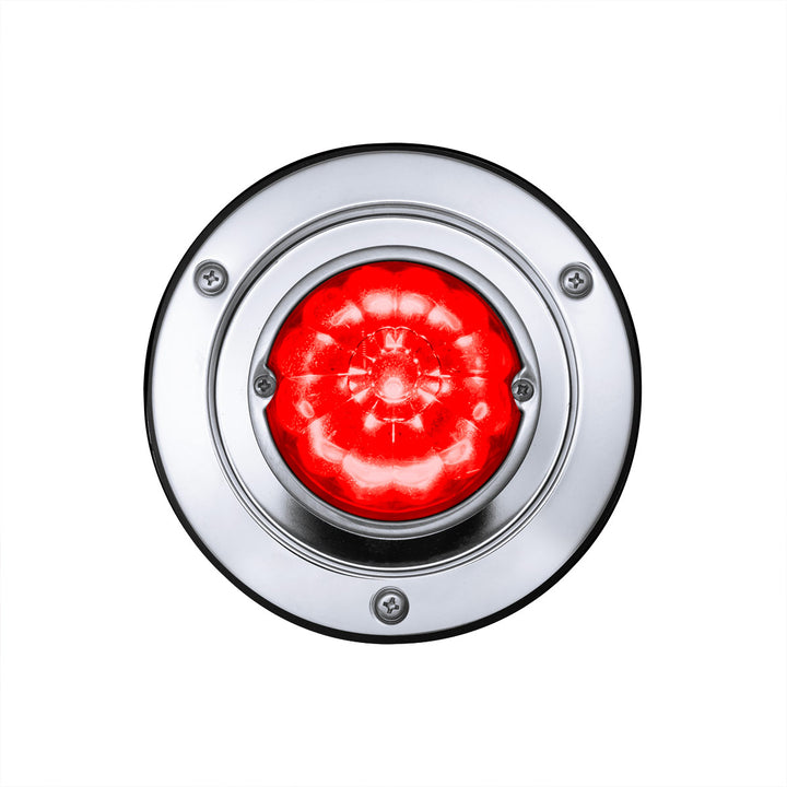 17 LED Dual Function Watermelon Light Sleeper Bunk Kit With 304 Stainless Steel Bezel - Red LED/Red Lens