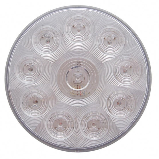 10 LED 4" Turn Signal Light - Amber LED/Clear Lens