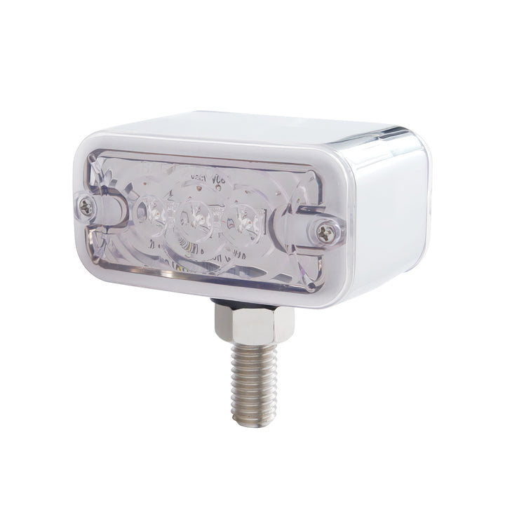 6 LED Double Face Light - T - Mount - Amber &amp; Red LED/Clear Lens