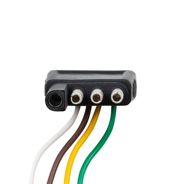 4 - Way Flat Molded Male Trailer Connector w/ Polarized Plugs, 1 Pc.