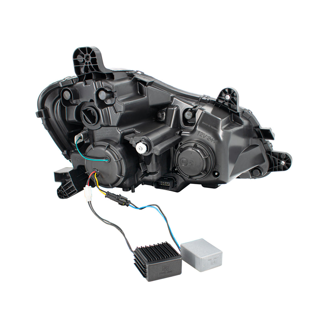 Chrome 8 LED Projection Headlight For 2013-2021 Kenworth T680 - Driver