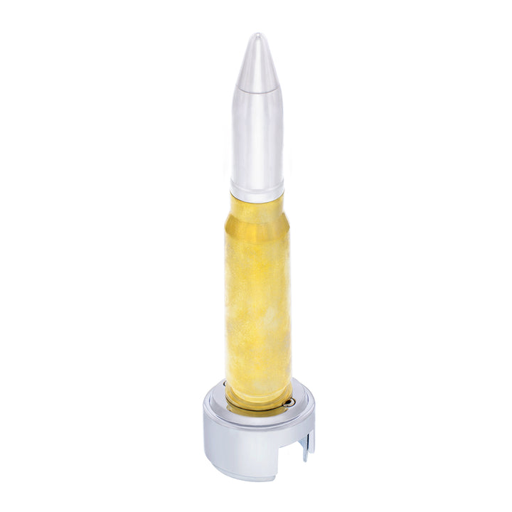 Bullet-Tip Chrome Thread-On Gearshift Knob With 13/15/18 Speed Adapter