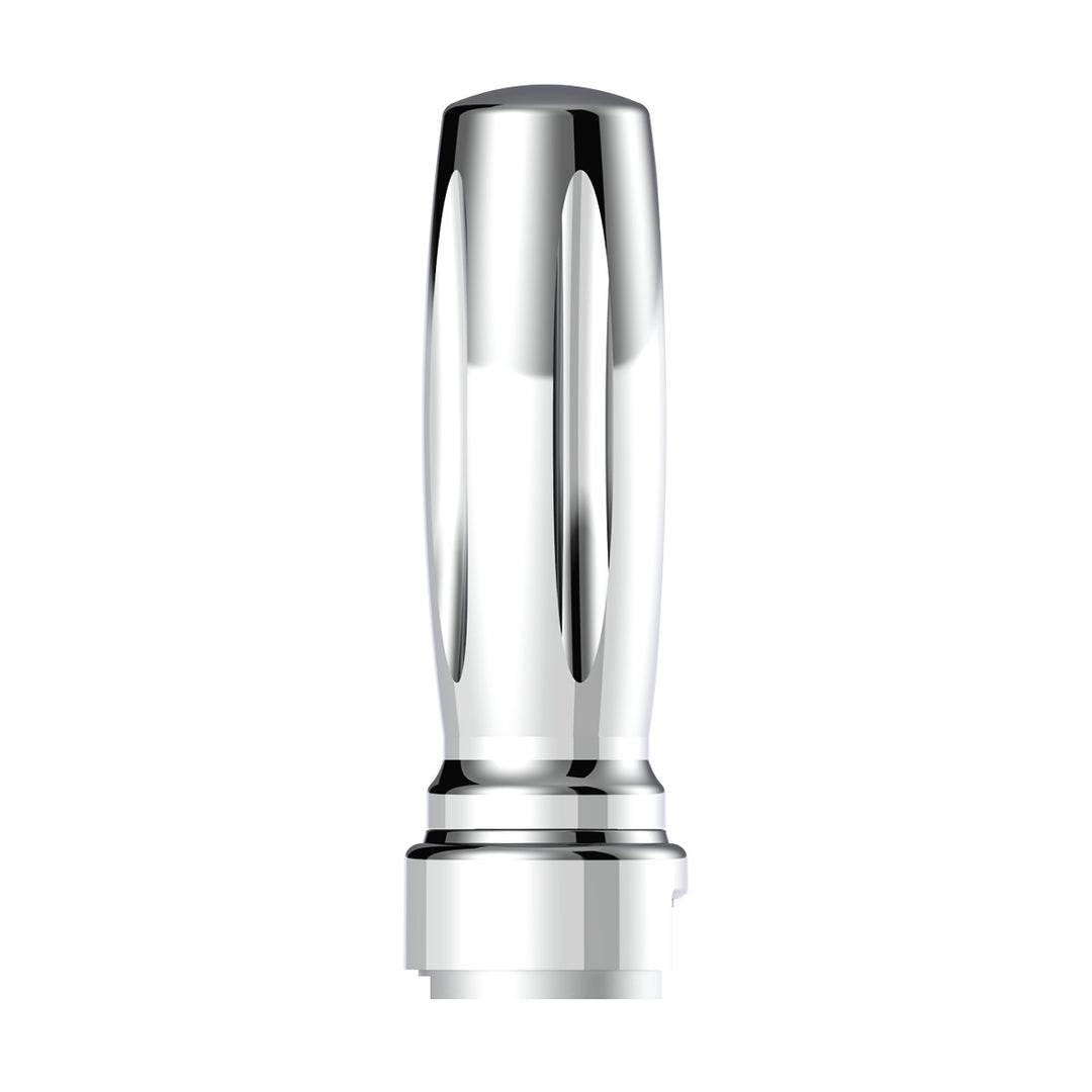 M30 x 3.5 Thread-On Vegas Style Gearshift Knob With 13/15/18 Speed Adapter - Chrome/Vertical