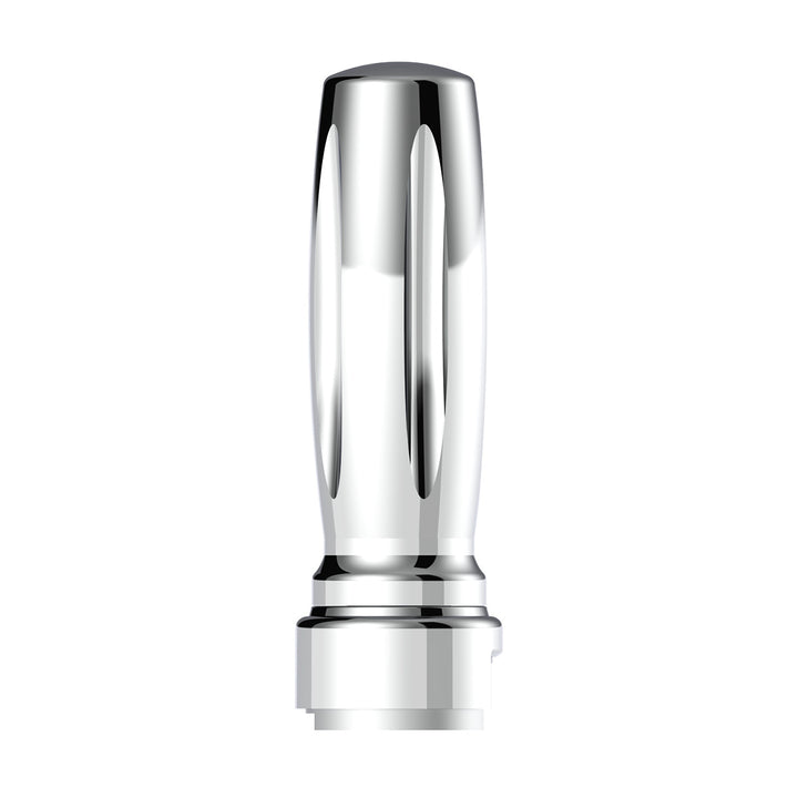 M30 x 3.5 Thread-On Vegas Style Gearshift Knob With 13/15/18 Speed Adapter - Chrome/Vertical