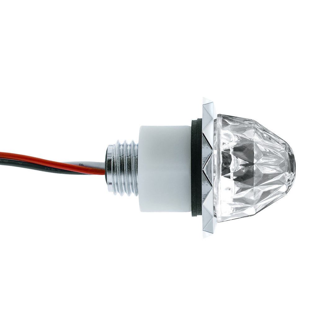 2 LED Dual Function Mini Crystal Watermelon Light (Clearance/Marker) - Amber LED/Clear Lens