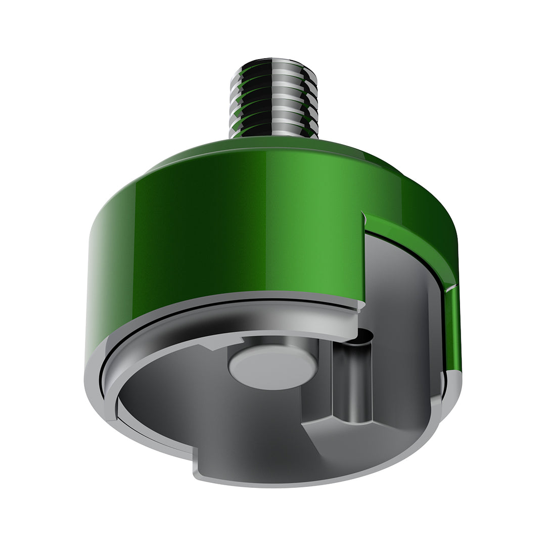 1/2" - 13 Thread-On Shift Knob Mounting Adapter For Eaton Fuller Style 13/15/18 Shifter - Emerald Green (Bulk)