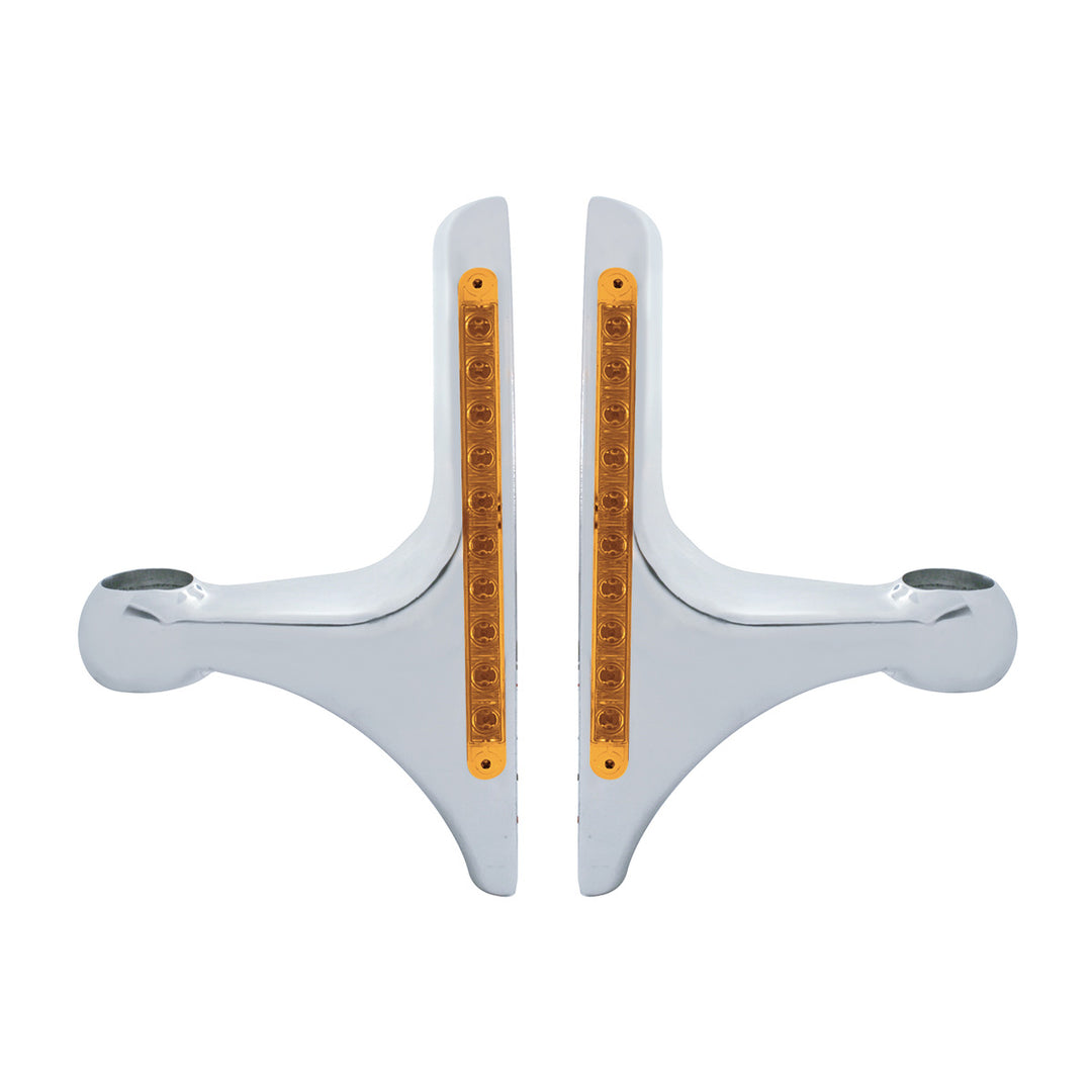 LED Headlight Bracket - 10 Amber LED/Amber Lens (Pair)