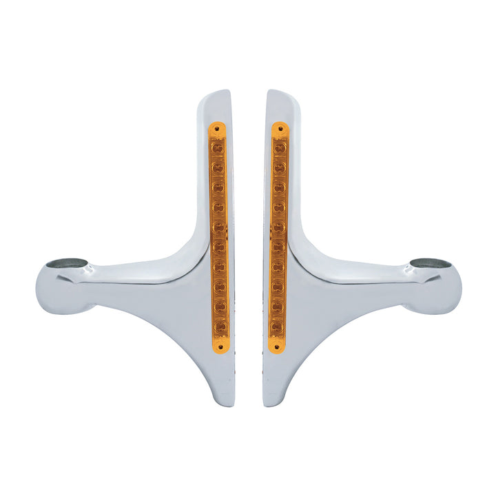 LED Headlight Bracket - 10 Amber LED/Amber Lens (Pair)