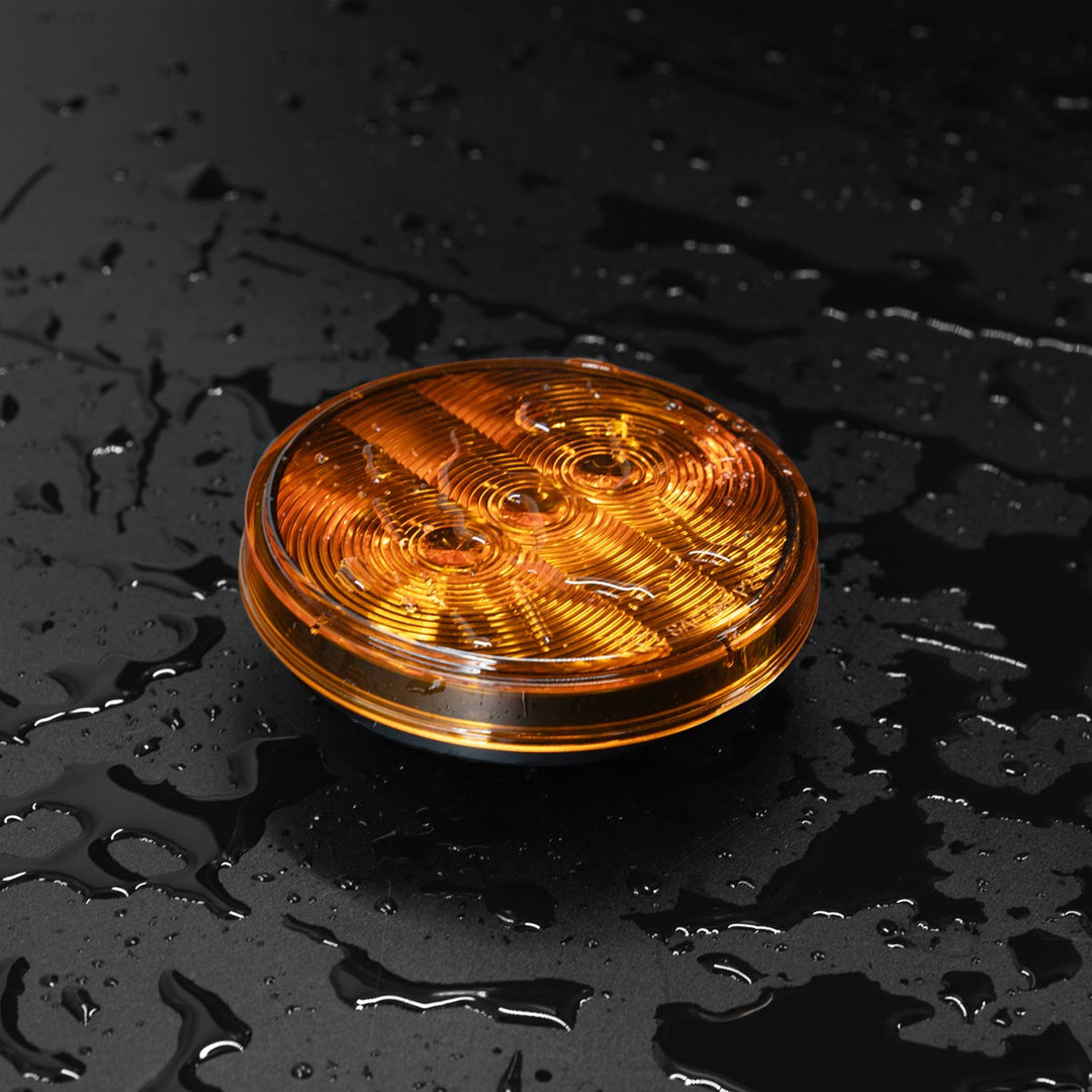 3 LED 4" Round Light(Turn Signal) - Amber LED/Amber Lens