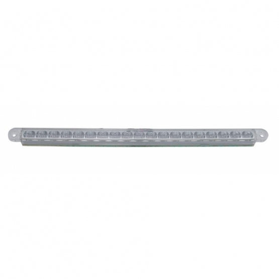 19 LED 12" Reflector Turn Signal Light Bar - Amber LED/Clear Lens (Bulk)