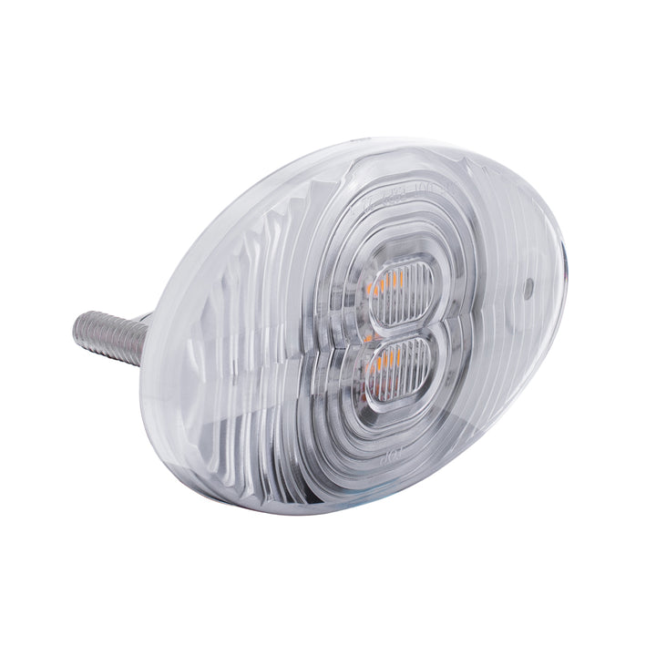 4 LED Fender Turn Signal Light For Freightliner M2 - Amber LED/Clear Lens