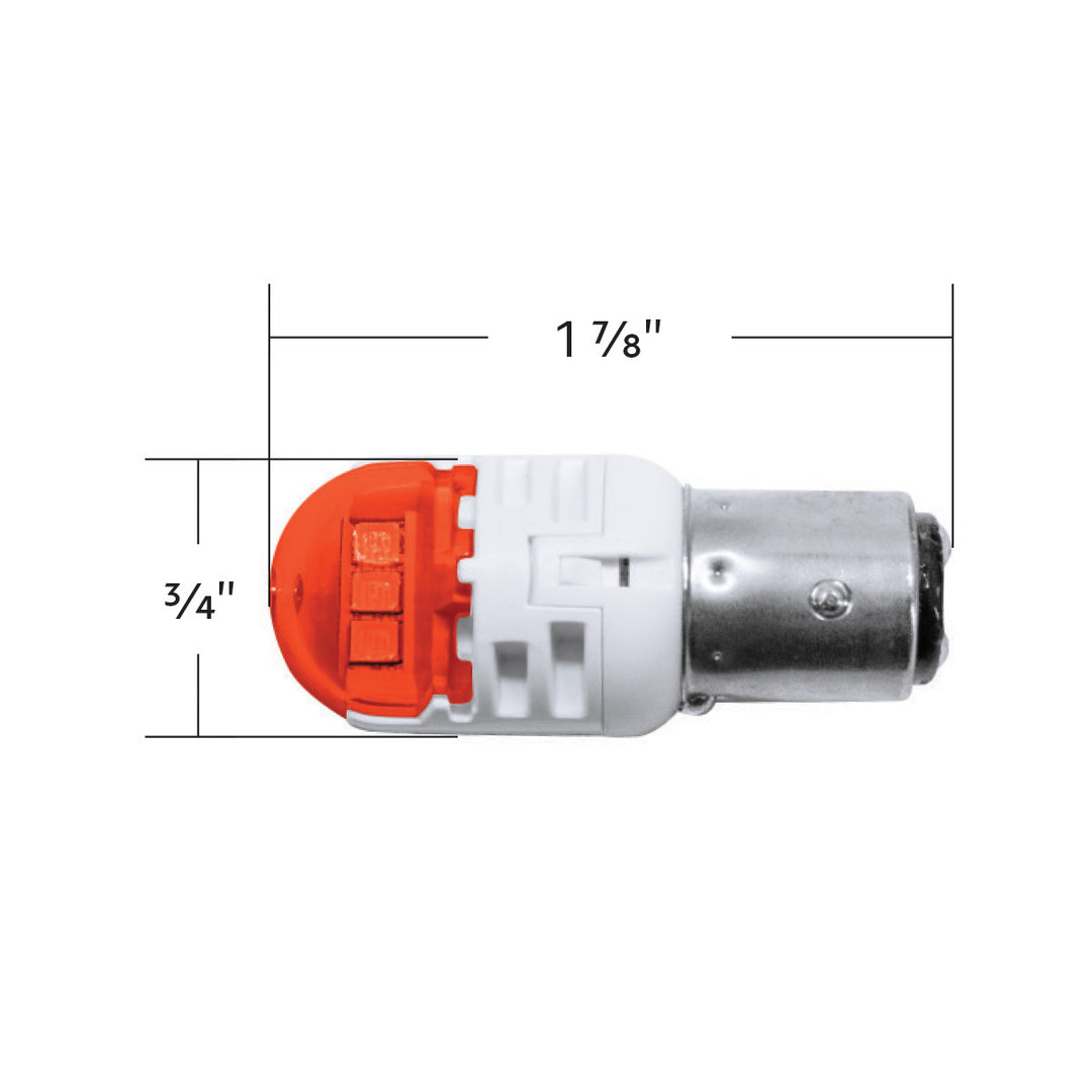 High Power 6 LED 1157 Bulb - Amber (Pair)