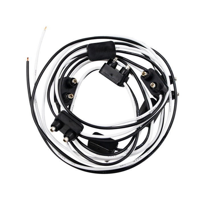 8 Count 2 - Prong Male Bullet Plugs 16G Wire Harness - 7" Lead Between Plugs (Bulk)