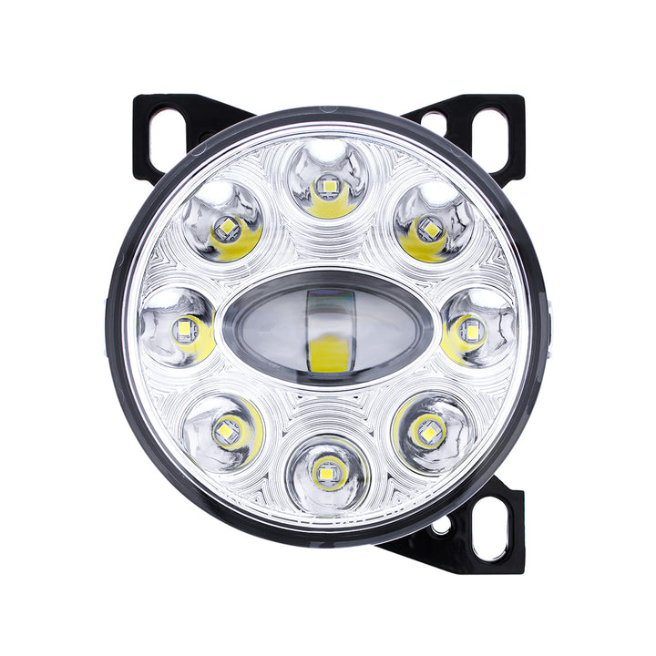 9 LED Projector Fog Light With LED Position Lights For Peterbilt 579/587 &amp; Kenworth T660 - Chrome