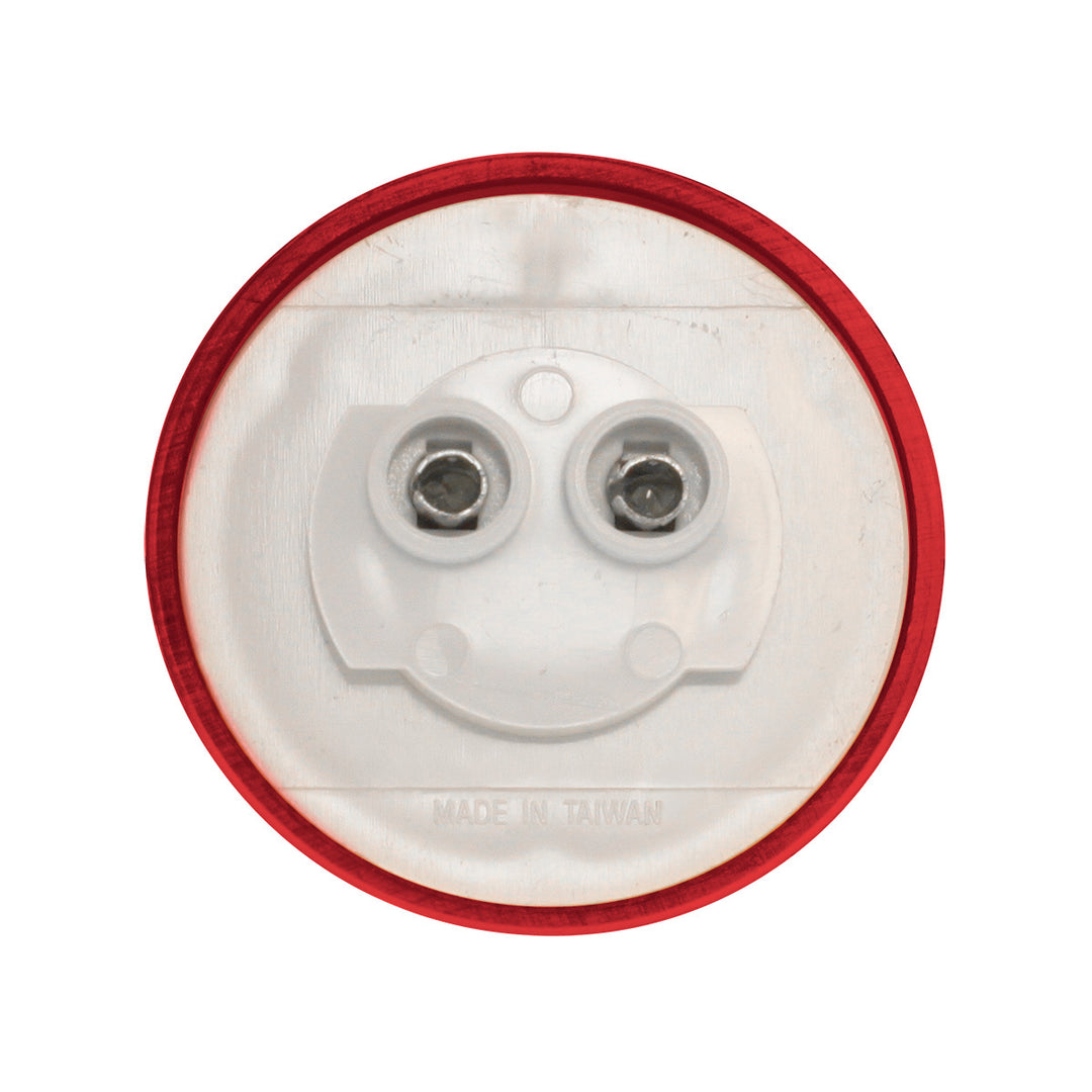 9 LED 2" Round Reflector Light (Clearance/Marker) - Red LED/Red Lens