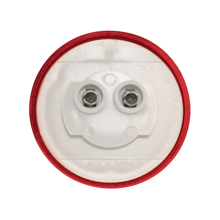 9 LED 2" Round Reflector Light (Clearance/Marker) - Red LED/Red Lens