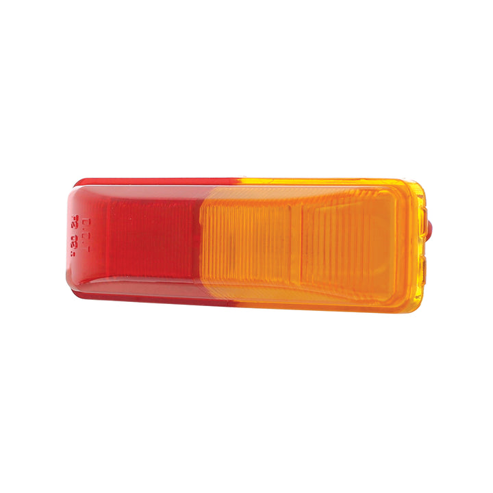 Incandescent Rectangular Fender Mount Light (Clearance/Marker) - Amber &amp; Red Lens