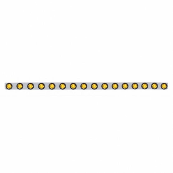 79-1/2" Stainless Steel Bumper Light Bracket With 16 x 9 LED 2" Beehive Light - Amber LED &amp; Lens