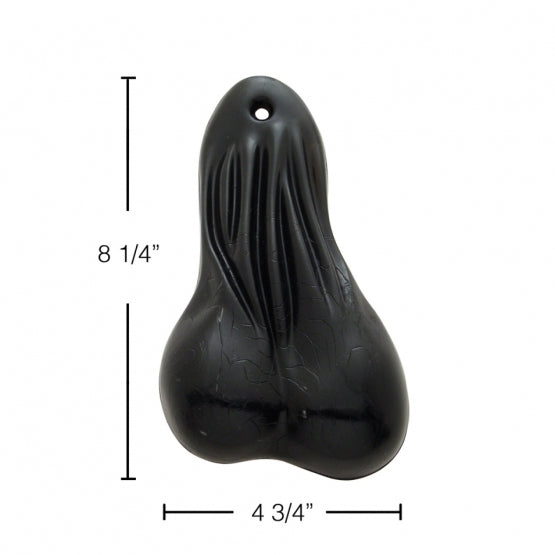 8-1/4" Tall Large Low - Hanging Rubber Balls - Black