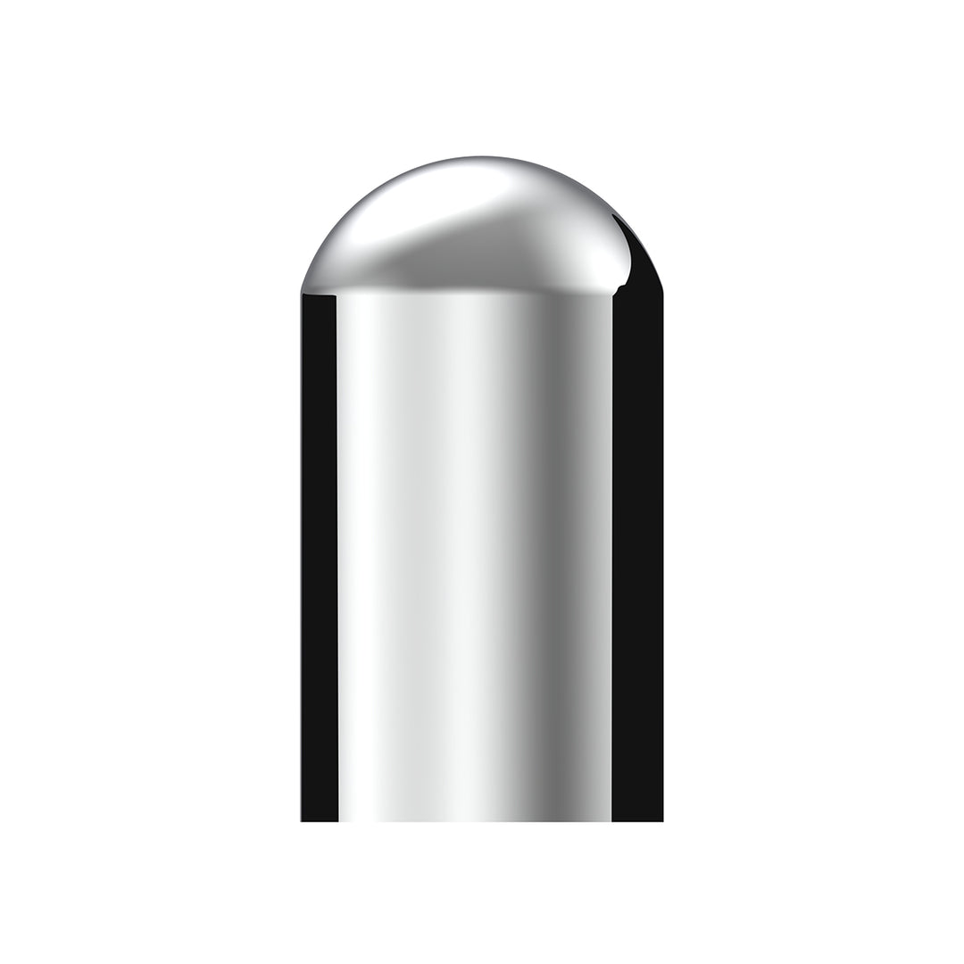 33mm x 3-3/4" Chrome Plastic Dome Nut Covers - Thread-On (10-Pack)