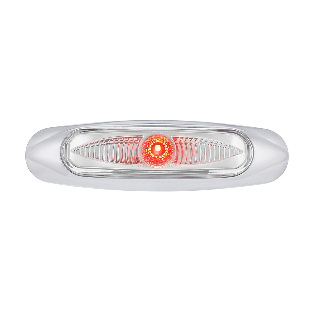 5-3/4" Wide 3 LED ViperEye Light (Clearance/Marker) - Red LED/Clear Lens