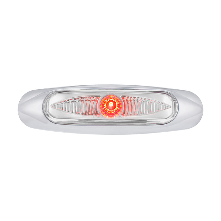 5-3/4" Wide 3 LED ViperEye Light (Clearance/Marker) - Red LED/Clear Lens
