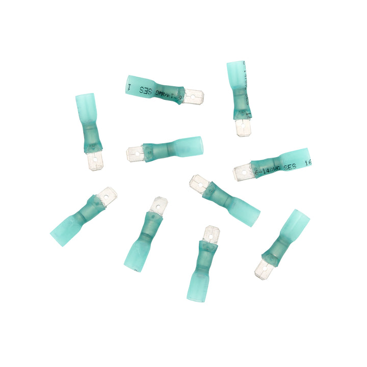 16-14 AWG .250 Tab CSS Heat Shrink M Disconnect - Blue (10-Pack)