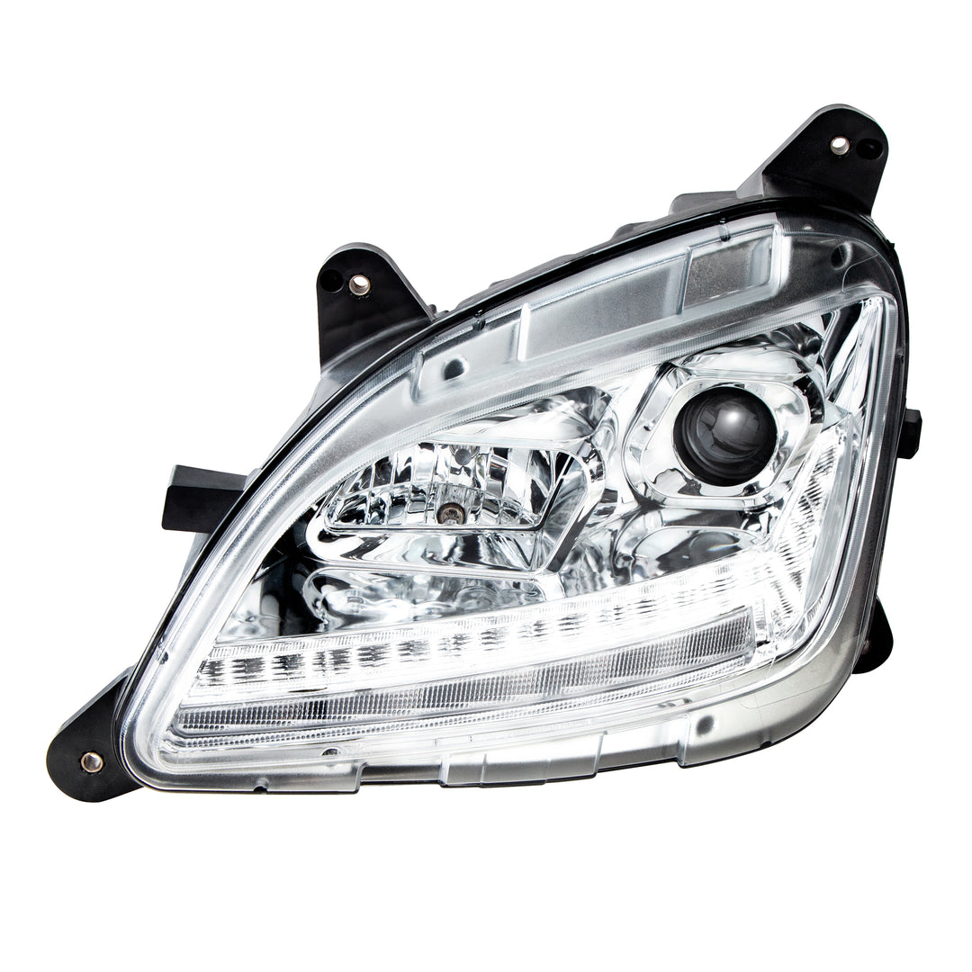 Chrome Projection Headlight With LED Sequential Turn and DRL For 2012-2021 Peterbilt 579 - Driver
