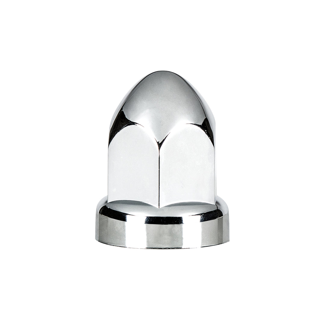 33mm X 2-3/4" Chrome Plastic Bullet Nut Covers With Flange - Push-On (60-Pack)